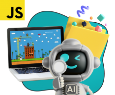 Язык программирования JavaScript + AI. Проектное обучение + геймификация + AI-помощники - КИБЕРшкола программирования для детей, компьютерные курсы для школьников, начинающих и подростков - KIBERone г. Арамиль