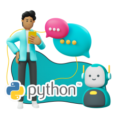 Умный чат-бот на Python - КИБЕРшкола программирования для детей, компьютерные курсы для школьников, начинающих и подростков - KIBERone г. Арамиль