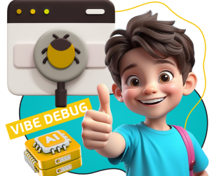 Тестирование & Vibe Debug. Охотники за багами - КИБЕРшкола программирования для детей, компьютерные курсы для школьников, начинающих и подростков - KIBERone г. Арамиль